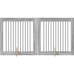 vidaXL Honden Playpen 2 pcs Grijze Sonoma 100 x 100 cm