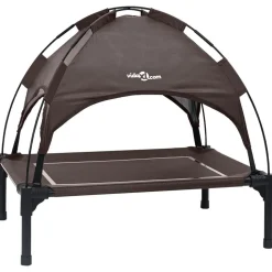 vidaXL Hondenbed Bruin 63 x 49,5 x 60 cm Staal