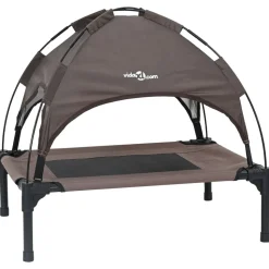 vidaXL Hondenbed Bruin 62 x 48 x 61 cm Staal