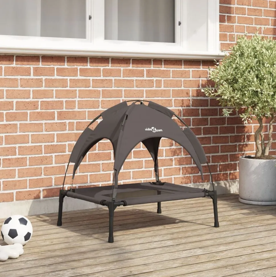 vidaXL Hondenbed Bruin 62 x 48 x 61 cm Staal