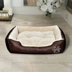 vidaXL Hondenbed bruin en beige XXL