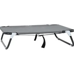 vidaXL Hondenbed Lichtgrijs 70 x 46 x 18 cm Staal