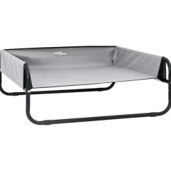 vidaXL Hondenbed Lichtgrijs 57 x 57 x 24 cm Staal