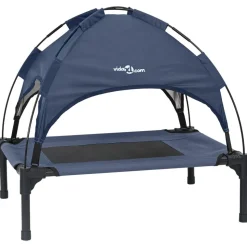 vidaXL Hondenbed Marineblauw 62 x 48 x 61 cm Staal