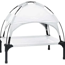 vidaXL Hondenbed Zilvergrijs 63 x 49,5 x 60 cm Staal