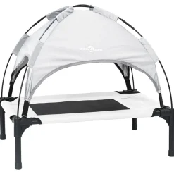 vidaXL Hondenbed Zilvergrijs 62 x 48 x 61 cm Staal