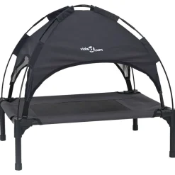 vidaXL Hondenbed Zwart 62 x 48 x 61 cm Staal
