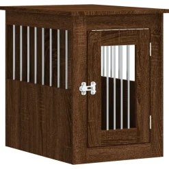 vidaXL Hondenbench 45x62x59 cm bewerkt hout bruin eikenkleur