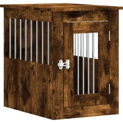 vidaXL Hondenbench 45x62x59 cm bewerkt hout gerookt eikenkleurig