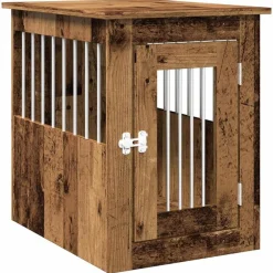 vidaXL Hondenbench 45x62x59 cm bewerkt hout oud houtkleurig