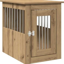 vidaXL Hondenbench 45x62x59 cm bewerkt hout artisanaal eikenkleurig