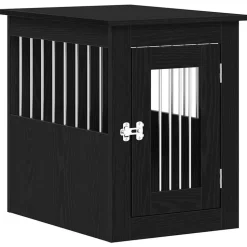 vidaXL Hondenbenchmeubel 45x62x59 cm bewerkt hout zwart eikenkleurig