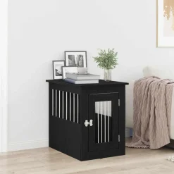 vidaXL Hondenbenchmeubel 45x62x59 cm bewerkt hout zwart eikenkleurig