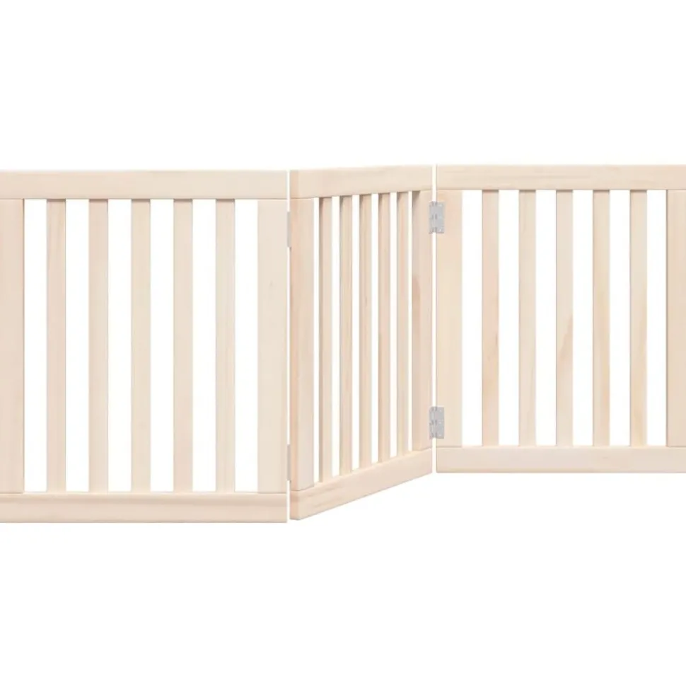 vidaXL Hondenhek opvouwbaar 3 panelen 150 cm populierenhout