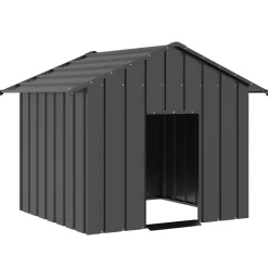 vidaXL Hondenhok met dak 131x101x102 cm gegalvaniseerd staal