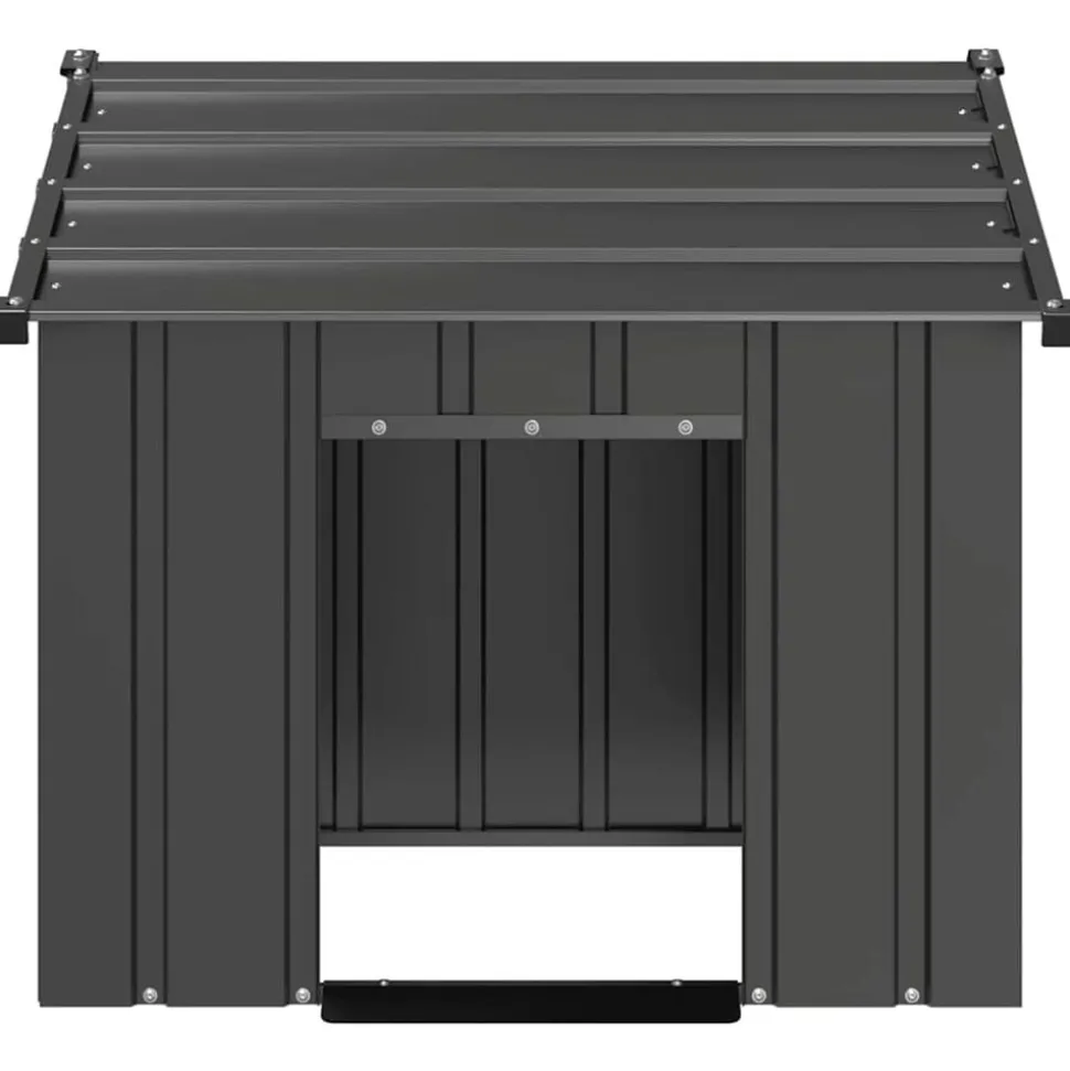vidaXL Hondenhok met dak 85x107x81 cm gegalvaniseerd staal