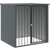 vidaXL Hondenhok met dak 110x103x109 cm gegalvaniseerd staal zwart
