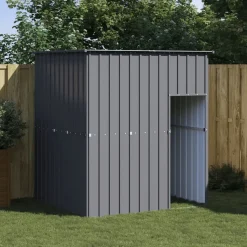 vidaXL Hondenhok met dak 165x153x181 cm gegalvaniseerd staal antraciet