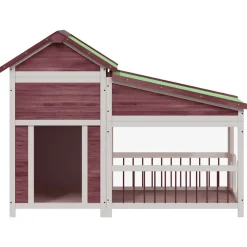 vidaXL Hondenhok 143x60,5x109 cm massief grenenhout mokkakleurig