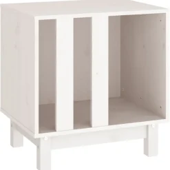 vidaXL Hondenhok 50x40x52 cm massief grenenhout wit