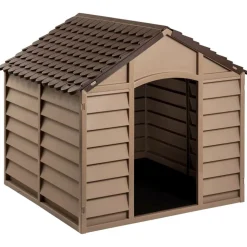 vidaXL Hondenhok 86x84x82 cm polypropeen bruin