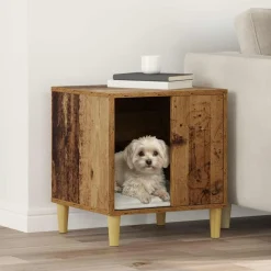 vidaXL Hondenhuis Oudhout 44 x 42 x 49 cm Bewerkt hout