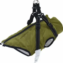 vidaXL Hondenjas Legergroen L28 Fleece en polyester
