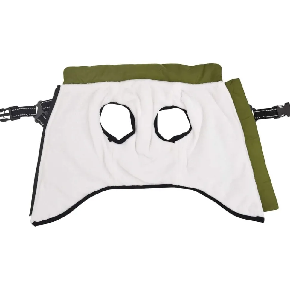 vidaXL Hondenjas Legergroen L24 Fleece en polyester