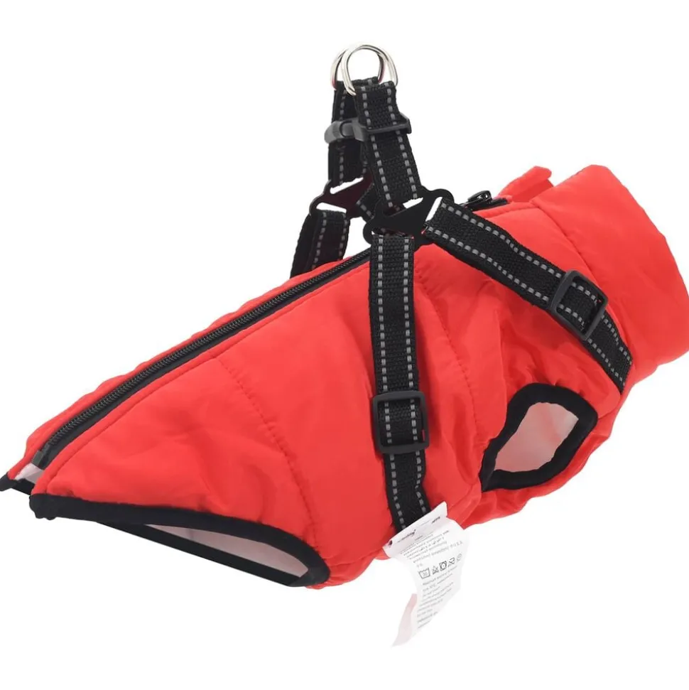 vidaXL Hondenjas Rood L24 Fleece en polyester