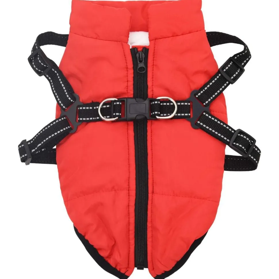 vidaXL Hondenjas Rood L28 Fleece en polyester