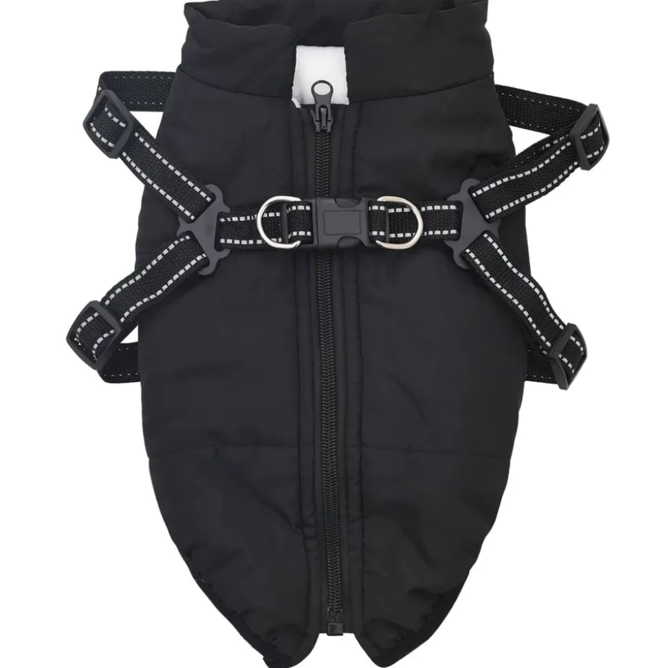 vidaXL Hondenjas Zwart L40 Fleece en polyester