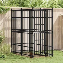vidaXL Hondenkennel 1,84 m² staal