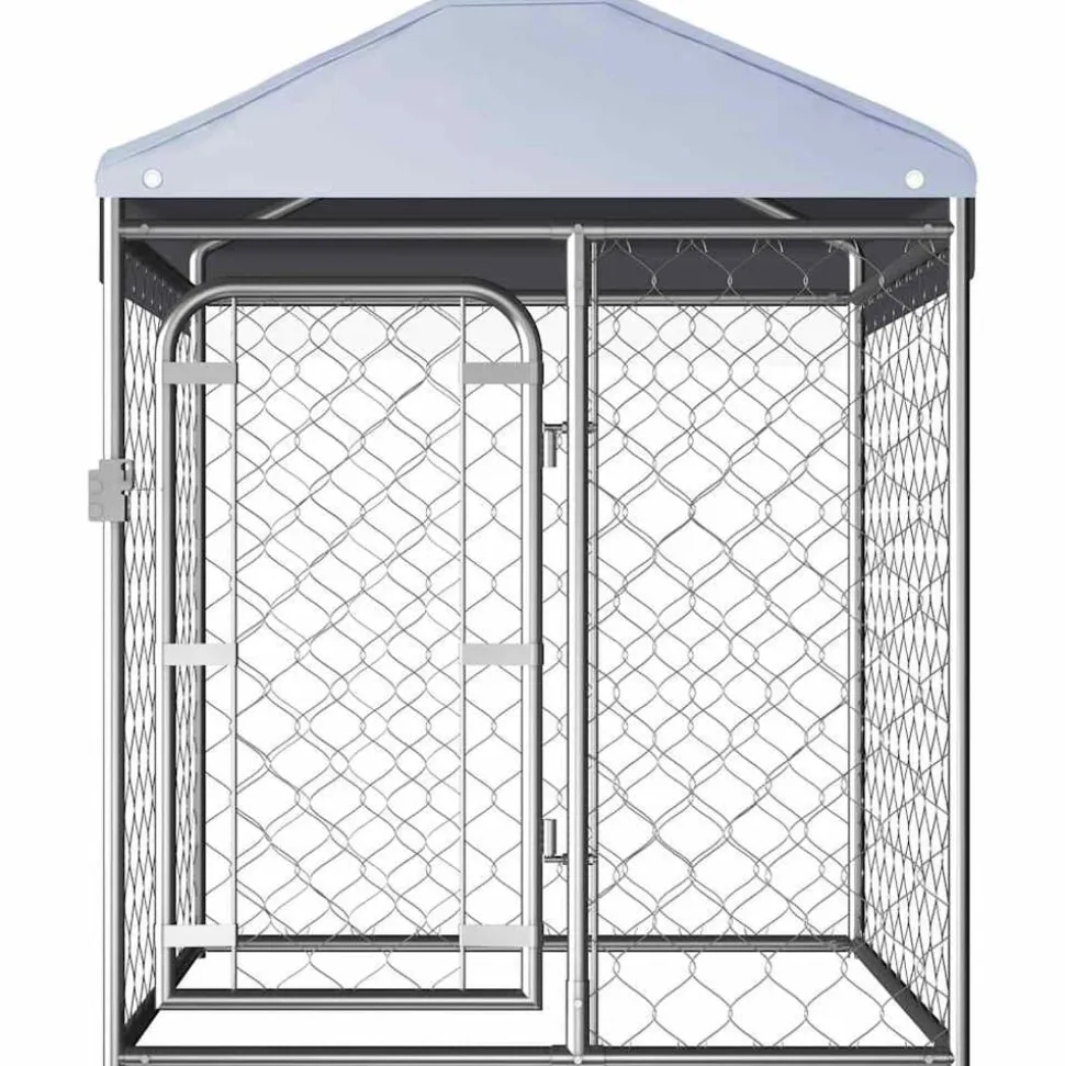vidaXL Hondenkennel voor buiten met dak 100x100x125 cm