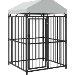 vidaXL Hondenkennel voor buiten met dak 120x120x150 cm
