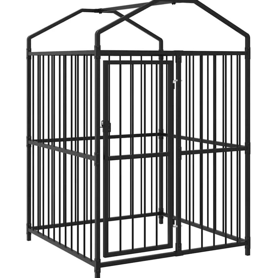 vidaXL Hondenkennel voor buiten met dak 120x120x150 cm