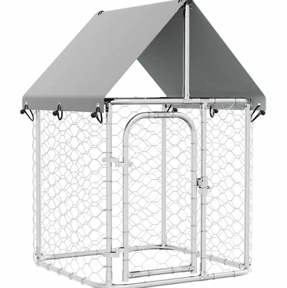 vidaXL Hondenkennel voor buiten met dak 100x100x150 cm