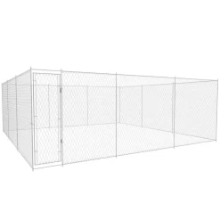 vidaXL Hondenkennel voor buiten 570x570x185 cm gegalvaniseerd staal