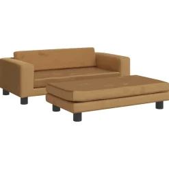 vidaXL Hondenmand met verlengstuk 100x50x30 cm fluweel bruin