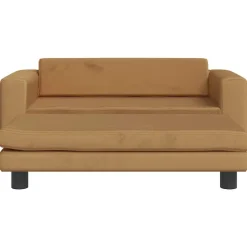 vidaXL Hondenmand met verlengstuk 100x50x30 cm fluweel bruin