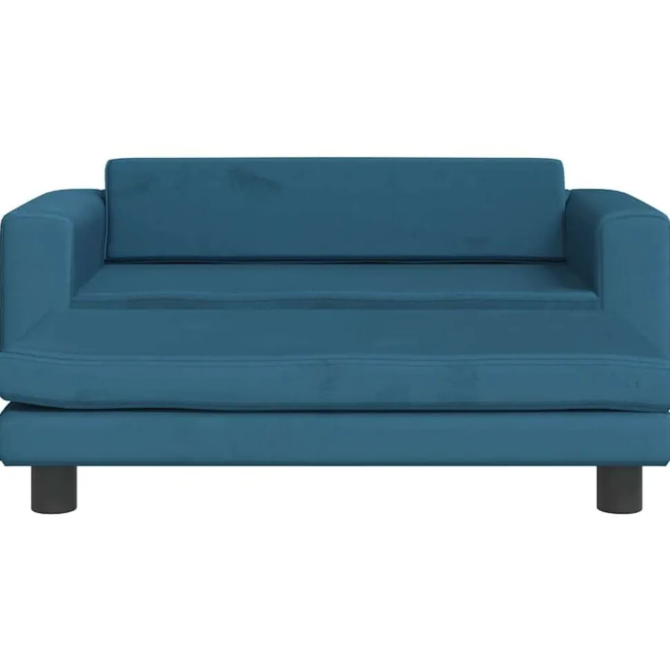 vidaXL Hondenmand met verlengstuk 100x50x30 cm fluweel blauw