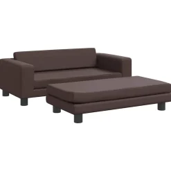 vidaXL Hondenmand met verlengstuk 100x50x30 cm kunstleer bruin