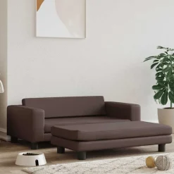 vidaXL Hondenmand met verlengstuk 100x50x30 cm kunstleer bruin