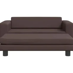 vidaXL Hondenmand met verlengstuk 100x50x30 cm kunstleer bruin