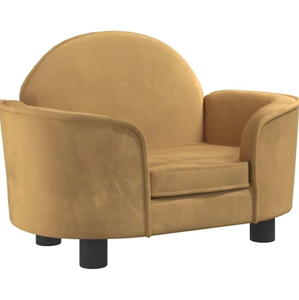 vidaXL Hondenmand 66x40x45 cm fluweel bruin
