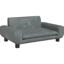 vidaXL Hondenmand 70x45x33 cm fluweel donkergrijs