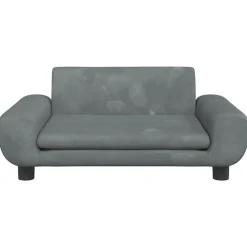 vidaXL Hondenmand 70x45x33 cm fluweel donkergrijs