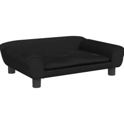 vidaXL Hondenmand 70x48x22 cm fluweel zwart