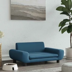 vidaXL Hondenmand 70x45x33 cm fluweel blauw
