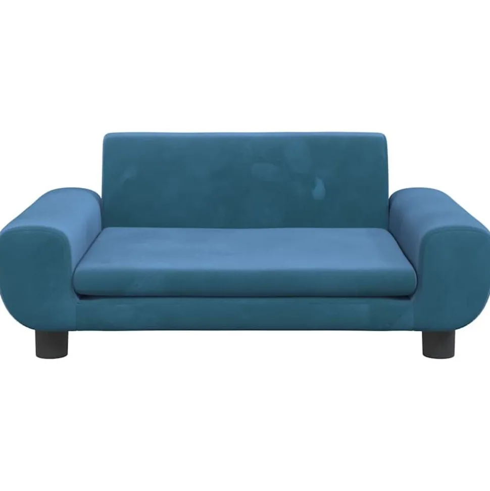 vidaXL Hondenmand 70x45x33 cm fluweel blauw
