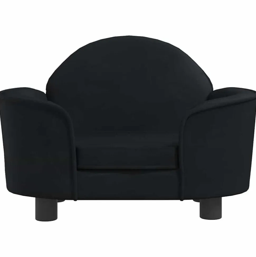 vidaXL Hondenmand 66x40x45 cm fluweel zwart